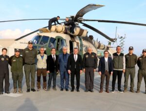 Aydın Jandarma Helikopter Filo Komutanlığı ekibine teşekkür belgesi