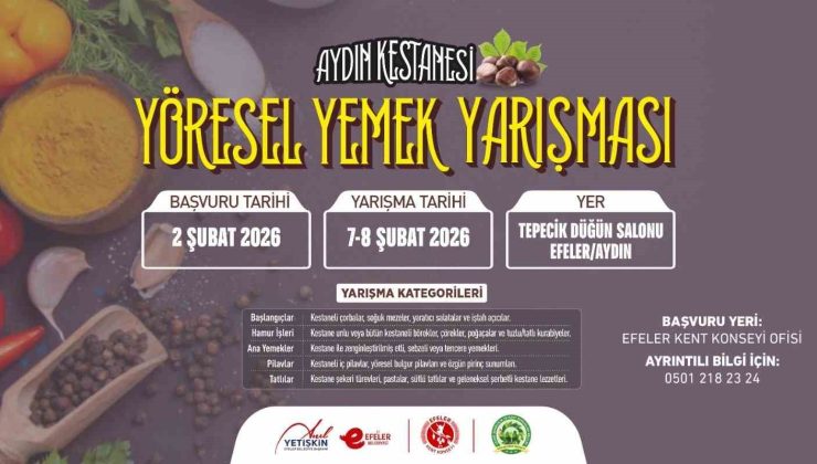 Aydın kestanesi yöresel yemek yarışmasıyla tanıtılacak