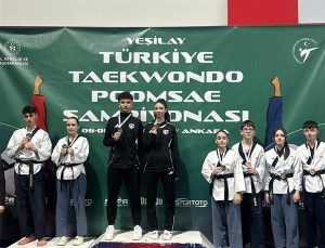 Aydınlı sporcular Taekwondo Poomsae Şampiyonası’nda Türkiye şampiyonu oldu