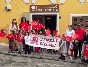 Efeler Belediyesi’nin tarihi mekanları Çanakkale Zaferi’nin yıldönümünde minikleri ağırladı