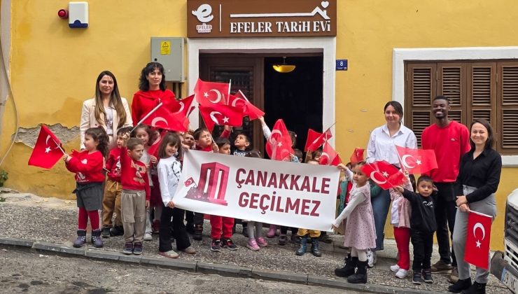 Efeler Belediyesi’nin tarihi mekanları Çanakkale Zaferi’nin yıldönümünde minikleri ağırladı