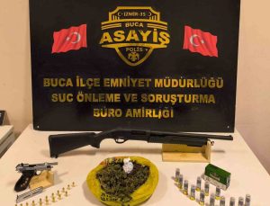 Aranan şahıs silah ve uyuşturucuyla yakalandı