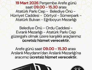 Nazilli’de Ramazan Bayramı öncesi mezarlıklara ücretsiz servis hizmeti