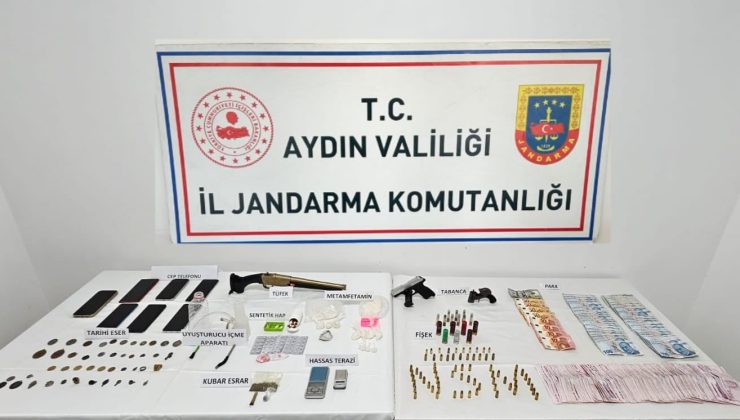 Söke’de tarihi eser ve uyuşturucu operasyonu