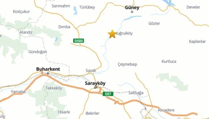 Denizli Güney’de 4.0 büyüklüğünde deprem