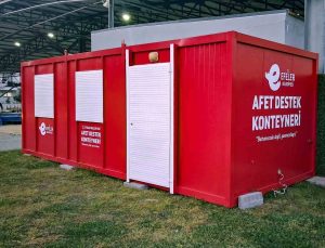 Efeler Belediyesi’nden afet konteyneri desteği