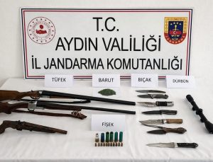 Köşk’te ruhsatsız silah ele geçirildi