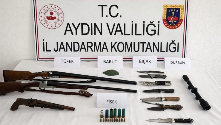 Köşk’te ruhsatsız silah ele geçirildi