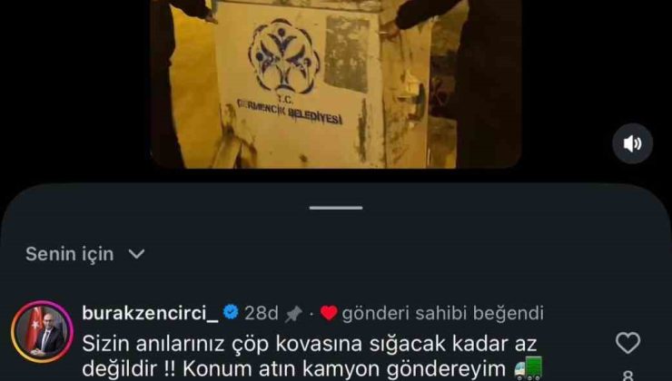 Başkan Zencirci’den konteyner mizahı: “Konum atın, kamyon göndereyim”