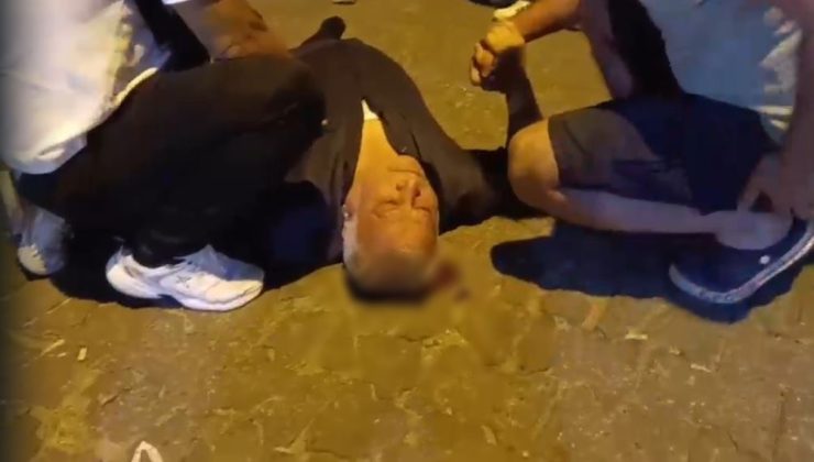 Çıkan kavgada başından yaralandı, kanlar içinde  yerde kaldı