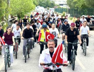 Çine’de ’sağlıklı yaşam’ için pedal çevirdiler