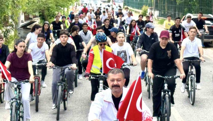 Çine’de ’sağlıklı yaşam’ için pedal çevirdiler