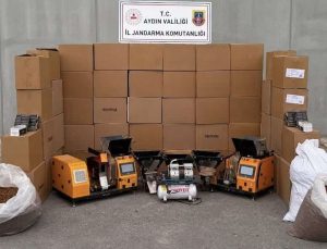 Efeler’de kaçak sigara imalathanesine baskın