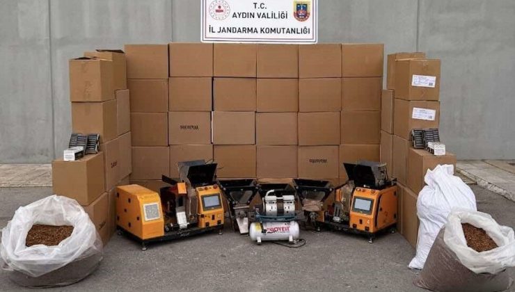Efeler’de kaçak sigara imalathanesine baskın