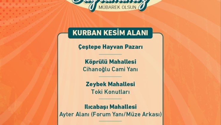 Efeler’de kurban kesim noktaları belirlendi