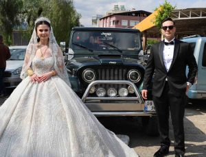 Gamze ile Berkay’ın düğünü Aydın dağlarındaki yüzlerce cipi Nazilli’de topladı