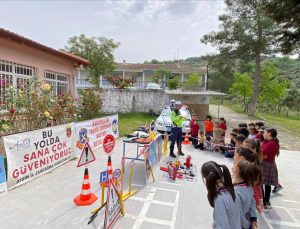 Karpuzlu’da öğrencilere trafik güvenliği eğitimi verildi