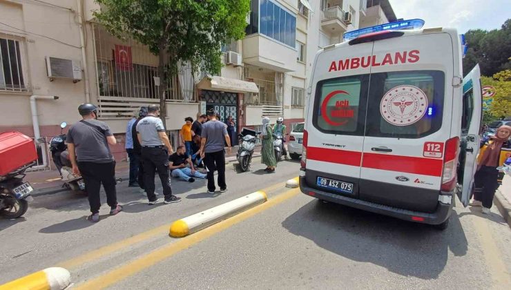 Karşı şeride geçen otomobil ile motosiklet çarpıştı: 1 yaralı