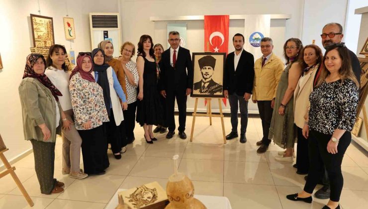 Söke’de ahşap yakma sanatının örnekleri sanatseverlerle buluştu