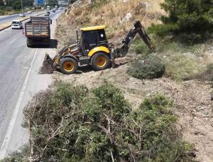 Aydın Orman İşletme’den yangınlara karşı yol kenarı temizliği