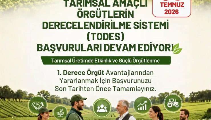 Aydın Tarım İl Müdürlüğü’nden TODES başvurusu uyarısı