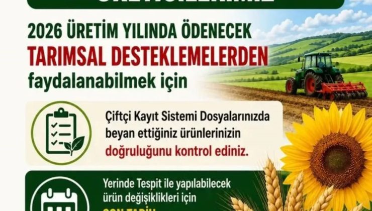 Aydınlı üreticilere ÇKS uyarısı: “Son tarih 30 Haziran