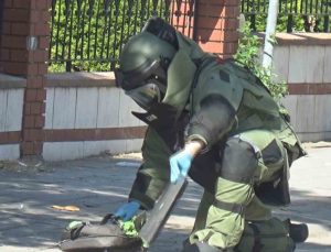 Fünye ile patlatılan şüpheli çantadan, bilgisayar çıktı