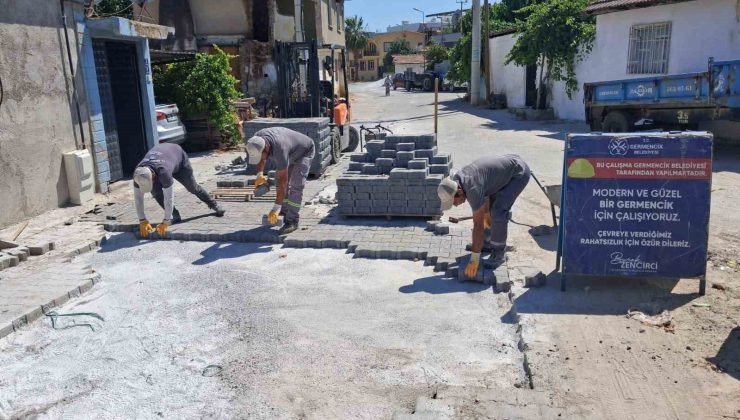 Germencik’te yol ve çevre düzenleme çalışmaları sürüyor