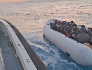 Kuşadası açıklarında 18 düzensiz göçmen yakalandı