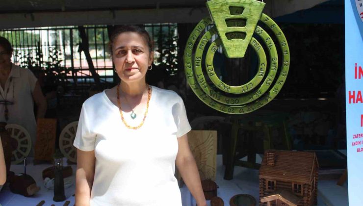 Maya takvimini andıran ahşap eser ilgi odağı oldu