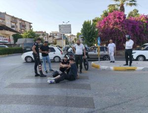 Otomobil ile çarpışan motosikletin sürücüsü yaralandı