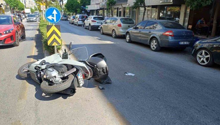 Otomobil ile motosiklet çarpıştı: 1 yaralı