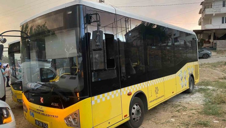 Aydın Büyükşehir otobüsleri tahliye için beklemede