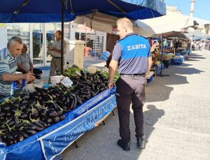 Germencik’te pazarda etiket denetimi