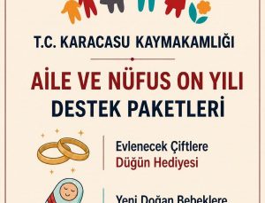 Karacasu’da ailelere düğün ve ’Hoş Geldin Bebek’ desteği