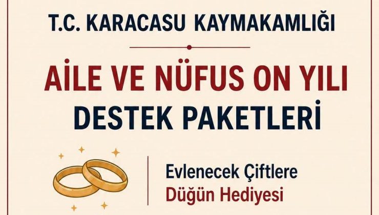 Karacasu’da ailelere düğün ve ’Hoş Geldin Bebek’ desteği