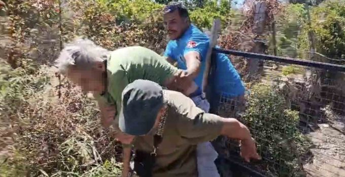 Kendini yakmak isteyen yaşlı kadın makilik alanı ateşe verdi
