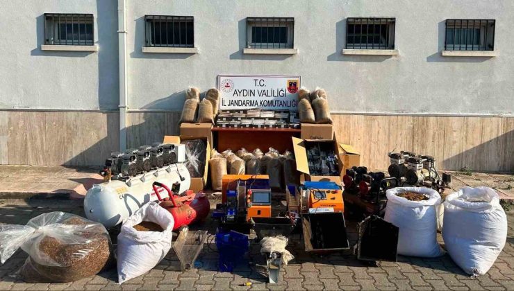 Köşk’te kaçak sigara imalathanesine operasyon: 350 kilo tütün ele geçirildi