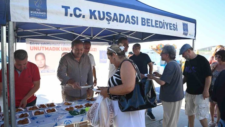Kuşadası Belediyesi görevi başında hayatını kaybeden çalışanlarını unutmadı