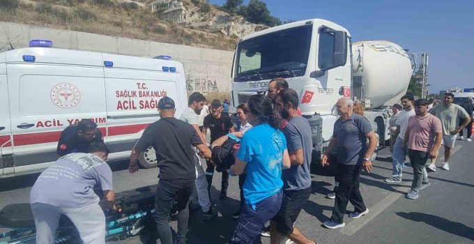 Kuşadası’nda beton mikserinin çarptığı yaya hayatını kaybetti