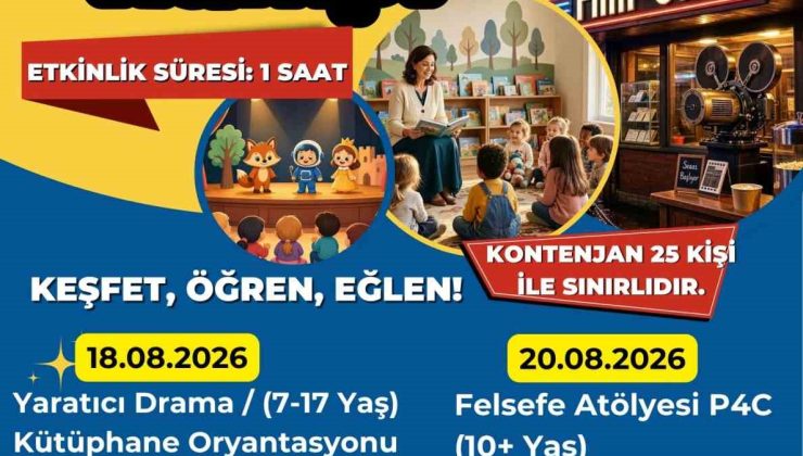 Çocuk ve Gençlik Kütüphanesi’nde 4 gün boyunca etkinlik düzenlenecek