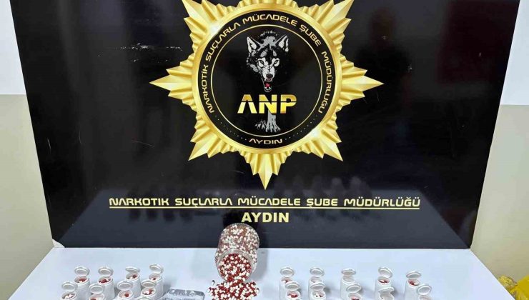 Aydın’da uyuşturucu operasyonu: 2 bin 456 sentetik ecza ele geçirildi