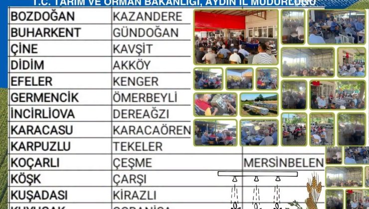 Aydın’ın 17 ilçesinde üreticiler tarım gündemi için buluşacak
