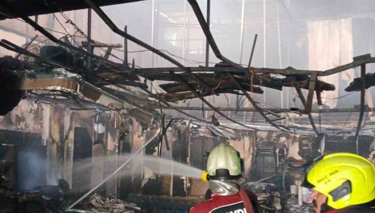 Germencik’te iş yeri yangını