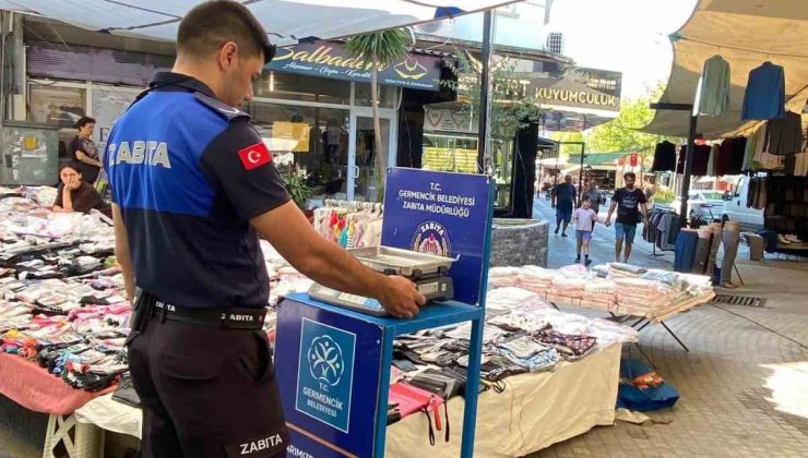 Germencik’te pazar yerlerinde çifte uygulama