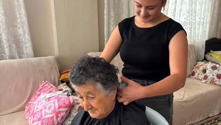 Köşk’te öğrencilerden gönüllere dokunan saç bakımı