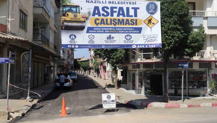 Nazilli Belediyesi ilçedeki yol çalışmalarını sürdürüyor