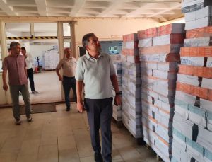 Nazilli’de ders kitabı dağıtımı öncesi hazırlıklar denetlendi