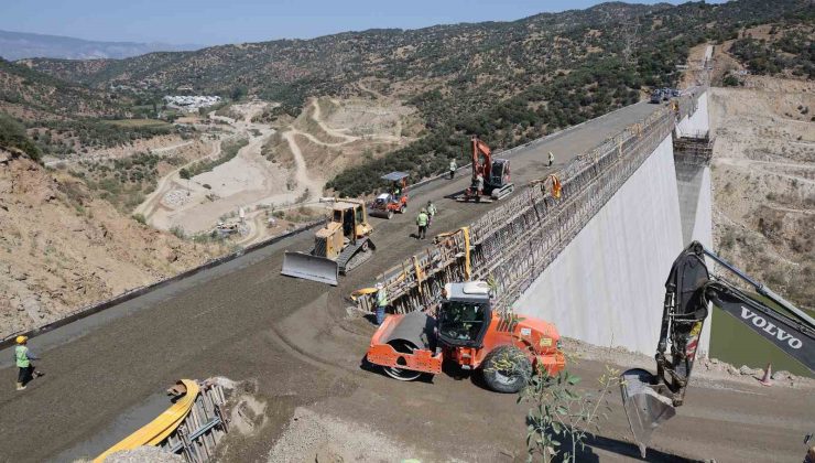 Sarıçay Barajı’nda gövdenin yüzde 92’si tamamlandı