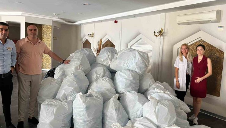 Turizm tesisinden örnek davranış: Pet şişeleri toplayıp geri dönüşüme gönderiyorlar
